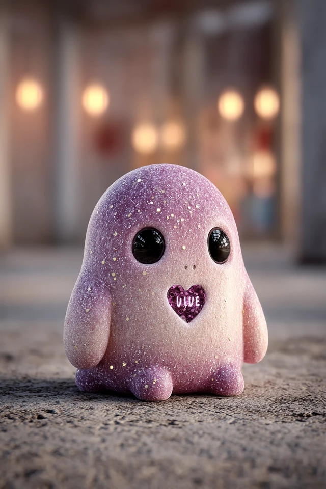 Kawaii Punk Heart Shaped Grimer Toxic Sludge Art