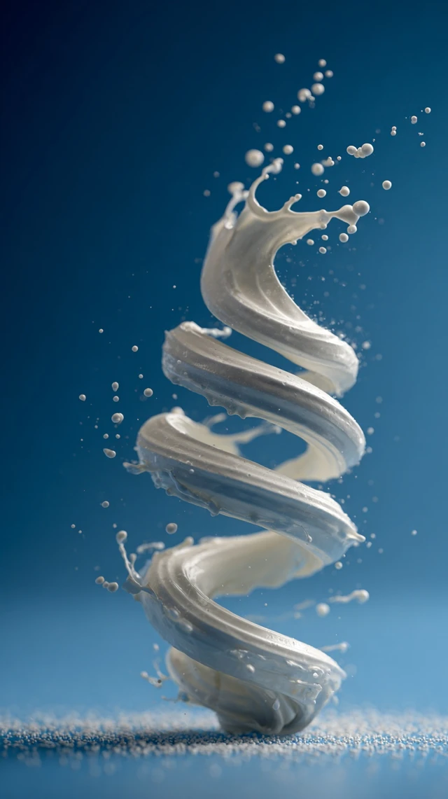 Yogurt Spiral Splash Photography