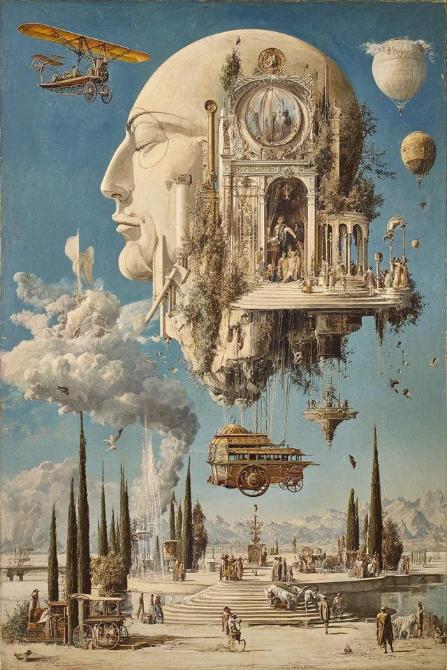 Surreal Oil Painting Aphrodite and Ares
