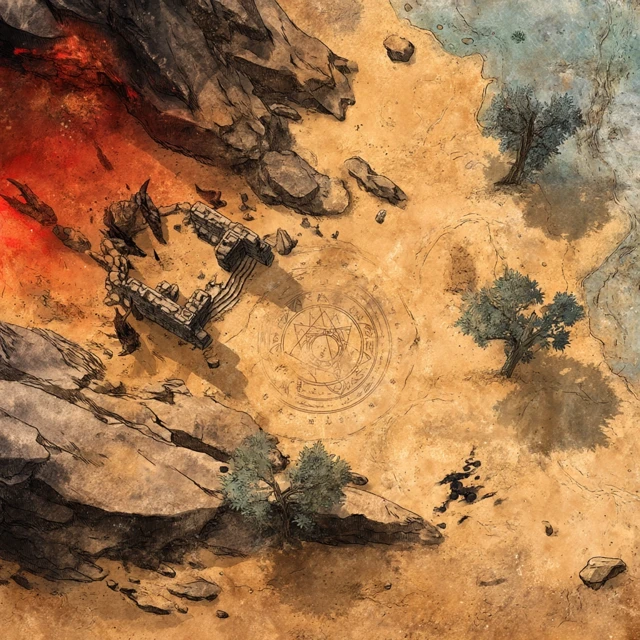 Desolate Ruins Battlemap for TTRPG