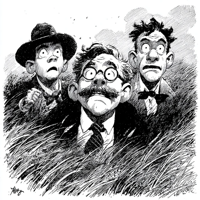 Mad Magazine Cartoon Lost in a Field