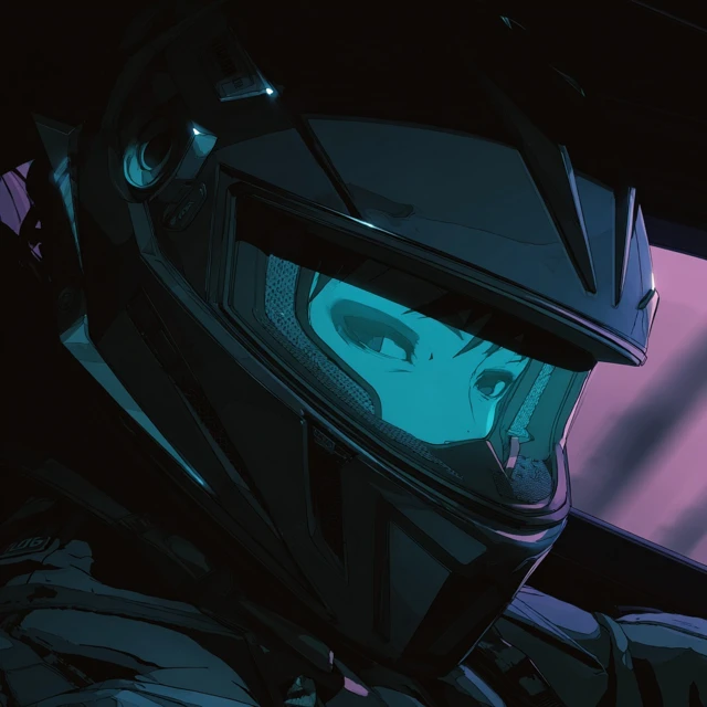 Cyberpunk Anime Racer Helmet Night Drive