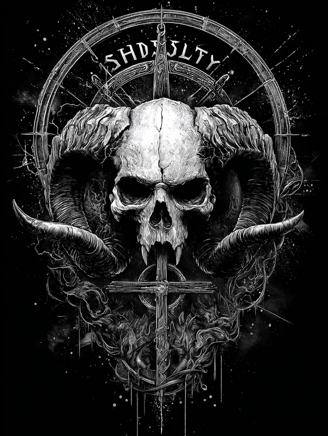 Hell Must Fear Me Unholy TShirt Design by Mark Riddick