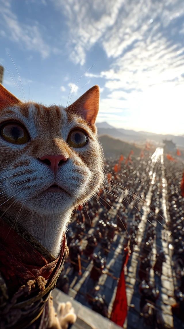 Cat Selfie Epic Ming Dynasty Battle Historical Scene