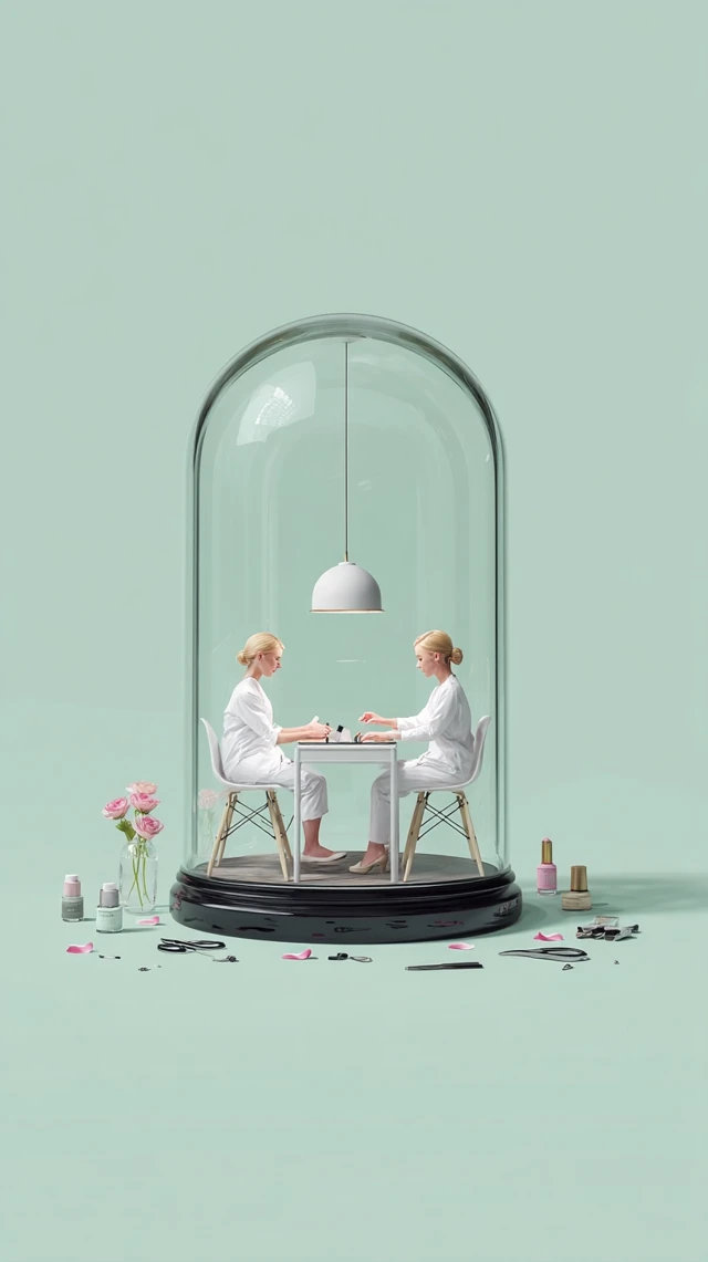 Luxury Manicure Session Inside a Bottle