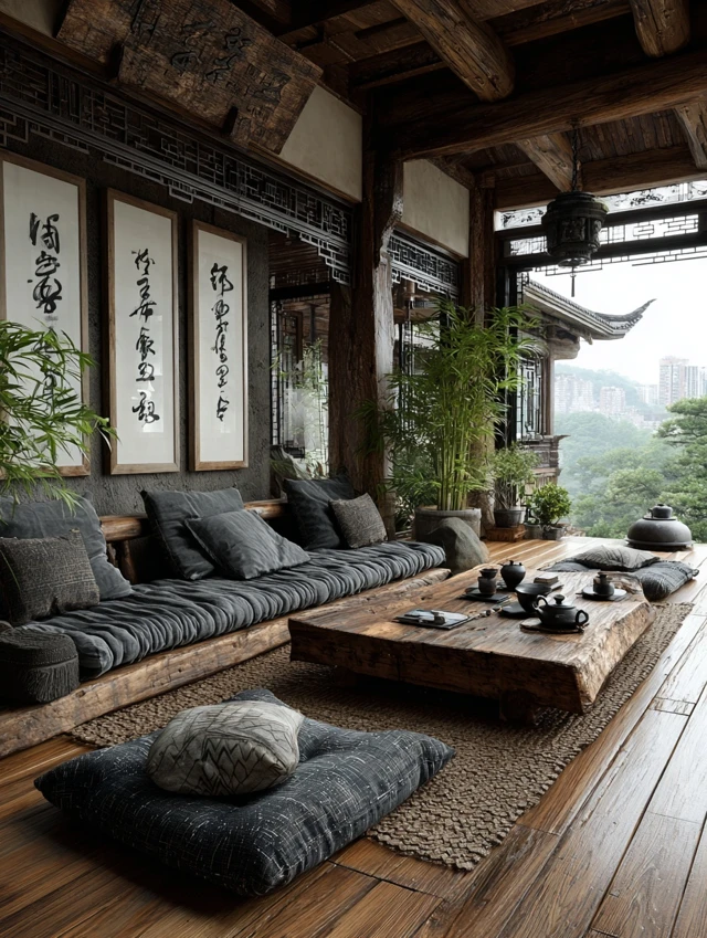 Ancient Chinese Teahouse Interior Design