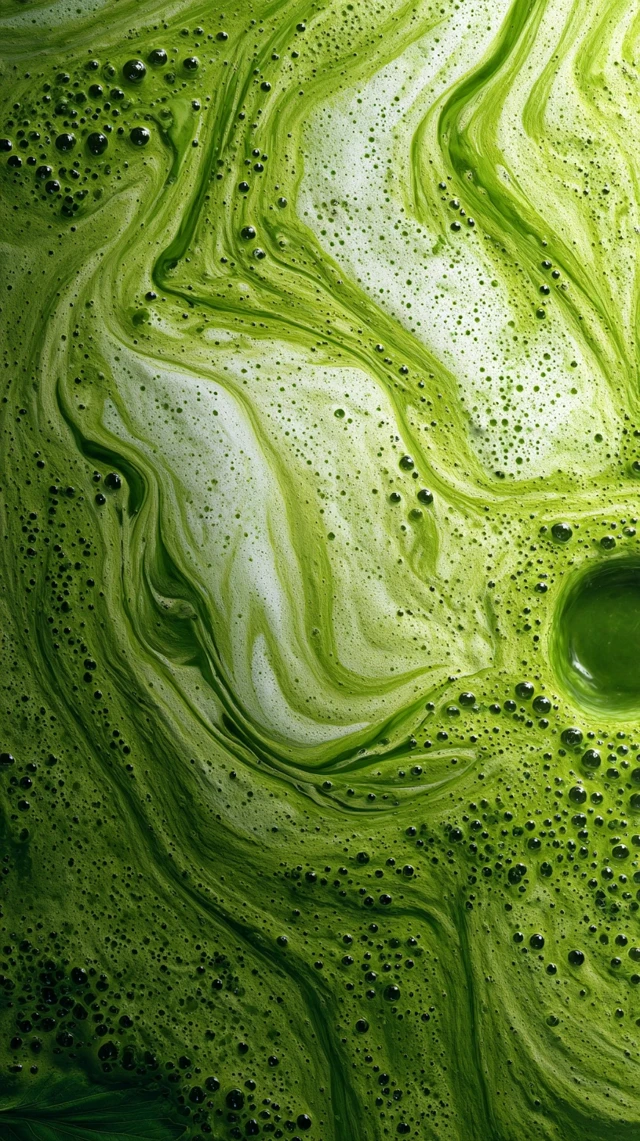Matcha Green Tea Closeup Macro Photography