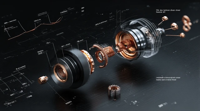 Wireless Earbud Exploded View 3D Render