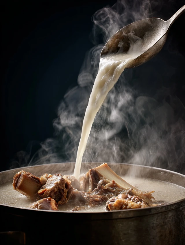 Beef Bone Soup Food Photography