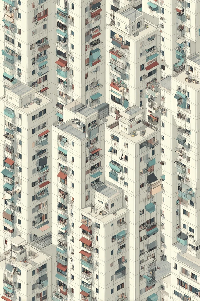 Buenos Aires Apartment Blocks Isometric View