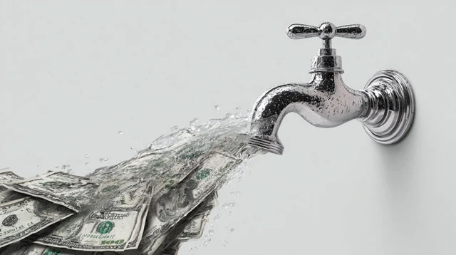 Money Faucet Abstract Financial Concept
