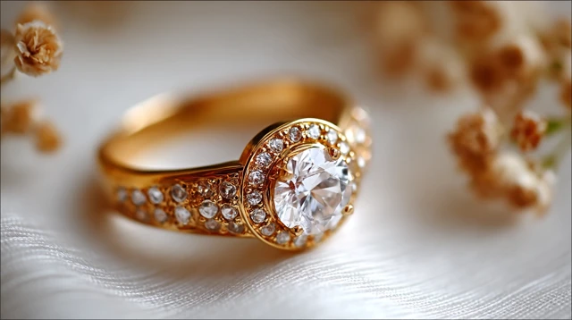 Gold Wedding Rings Bridal Jewelry for Her