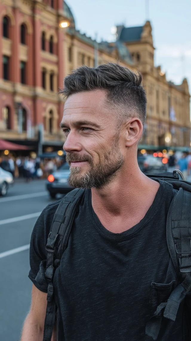 Young Man Walking Australian Street