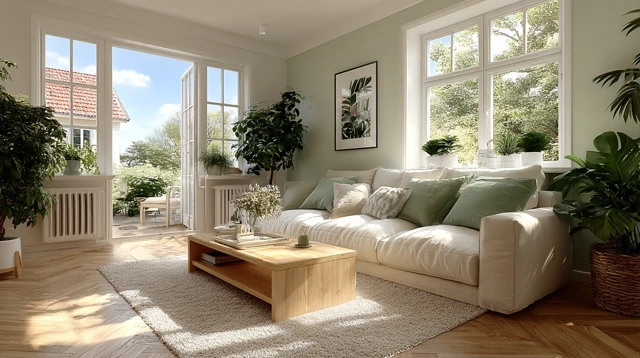 Minimalist Living Room Design with Natural Elements