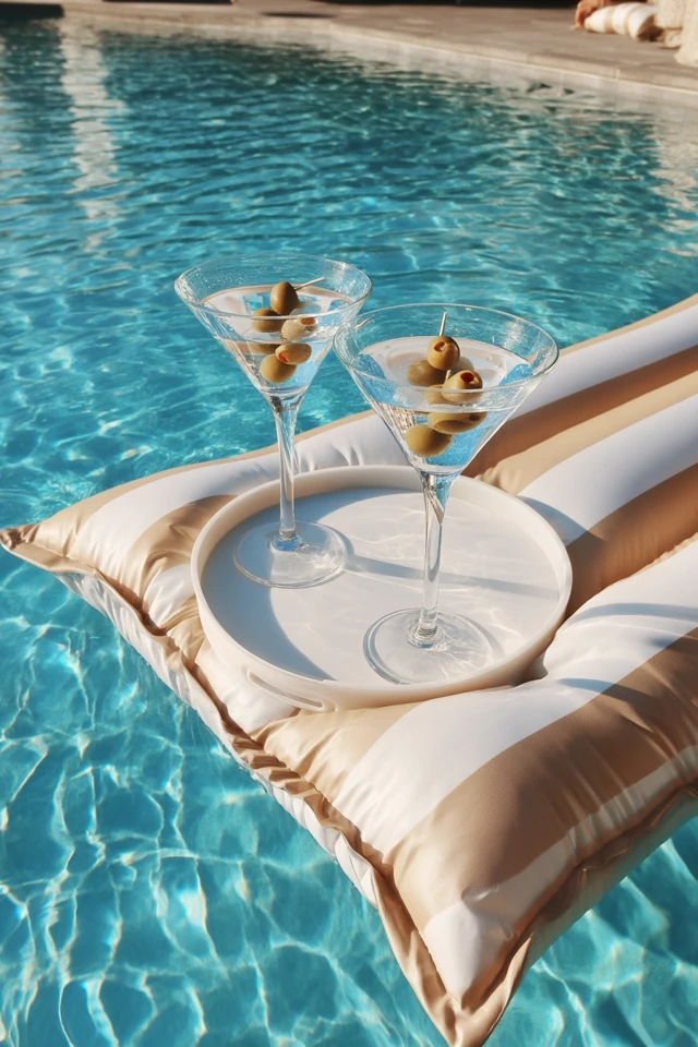 Martini by the Pool Summer Luxury
