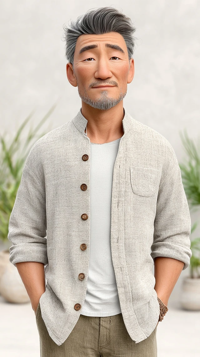 Pixar Style 3D Asian Man Lee Jungjae Inspired