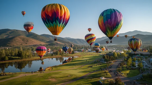 Hot Air Balloon Festival Scenic Landscape
