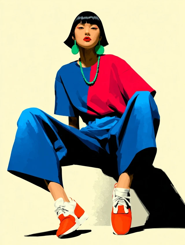 Minimalist Anime Streetwear Illustration