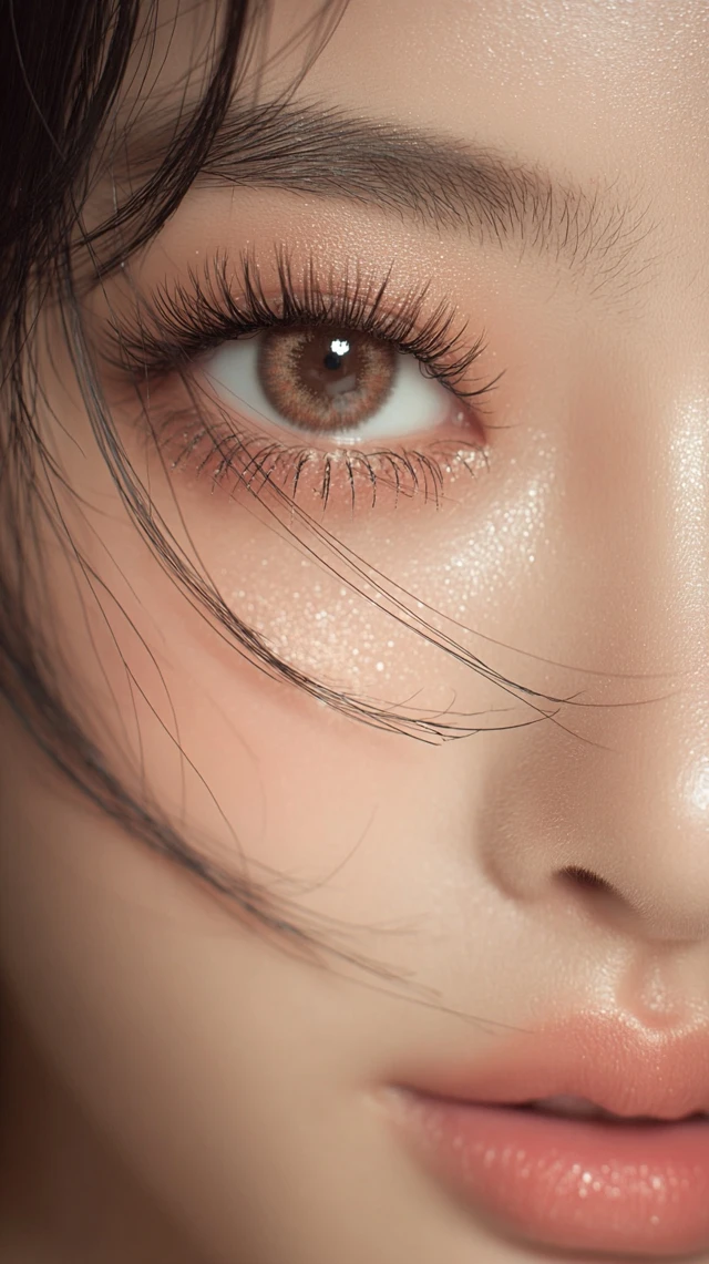 Japanese Girl Natural Beauty Close Up Eyelashes