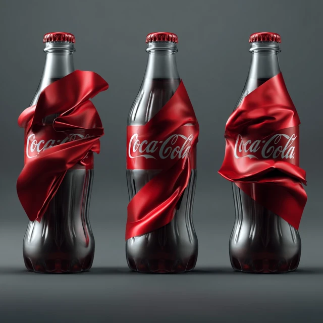 Coca Cola Bottle Labels Folded Art