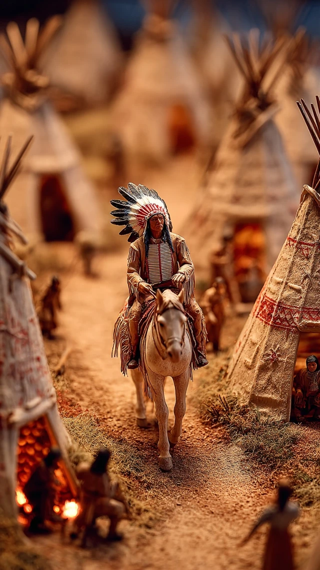 Sitting Bull Lakota Village Miniature Diorama