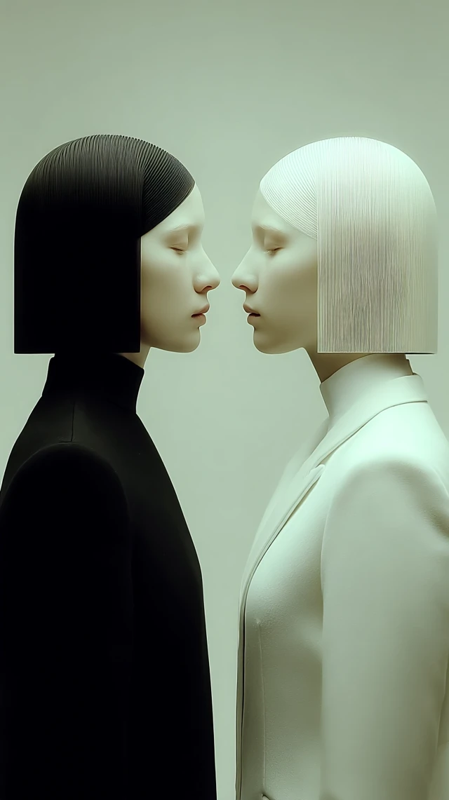 Yin Yang Twins Editorial Fashion Photo