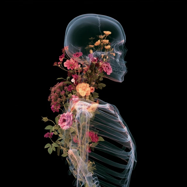 Floral Xray Art Anatomical Beauty Surreal