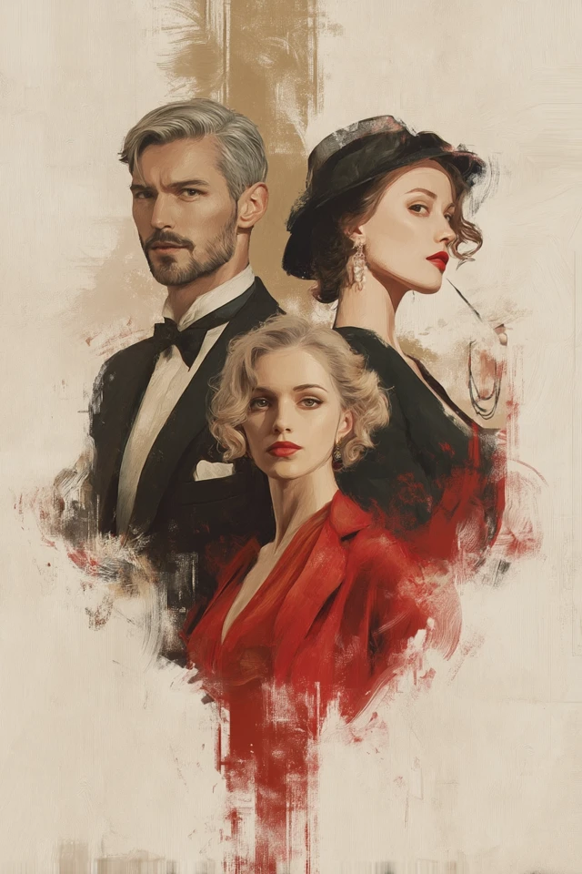 Cinema Poster Man Wife Mistress Realistic Style