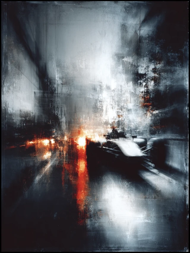 Abstract Car in Motion Analog Photography