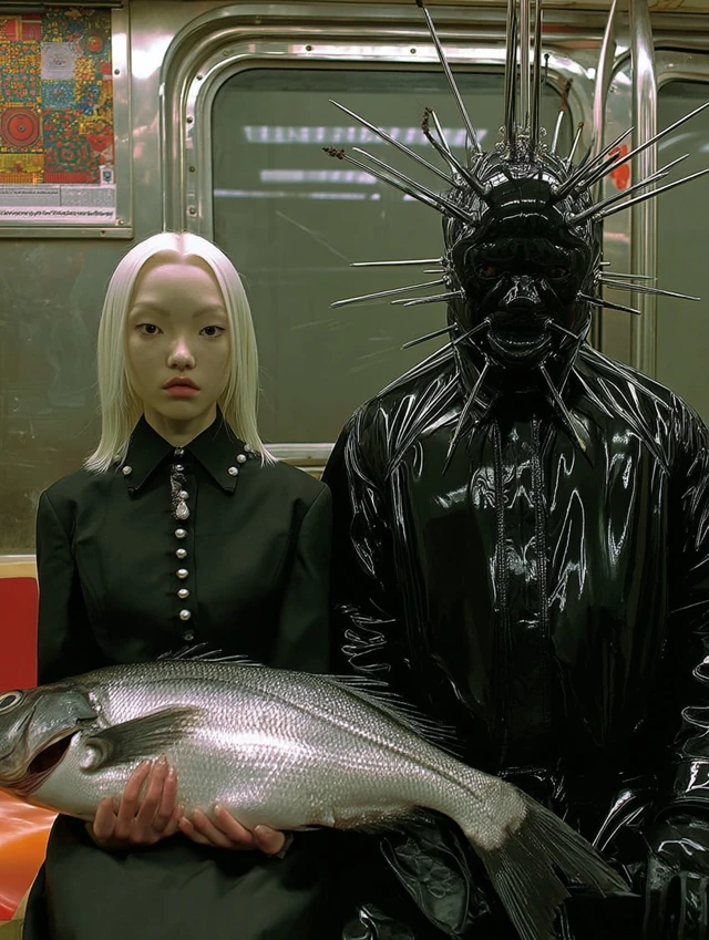 Avant Garde Fashion Surreal Subway Scene
