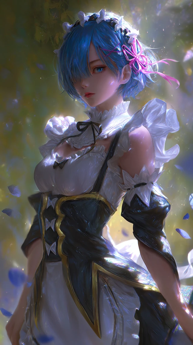 Beautiful Rem Illustration Art of Anime Series Re Zero