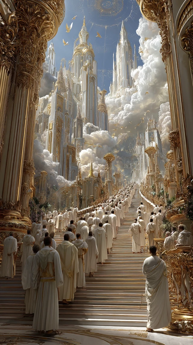 Heavenly Procession Divine City Architecture