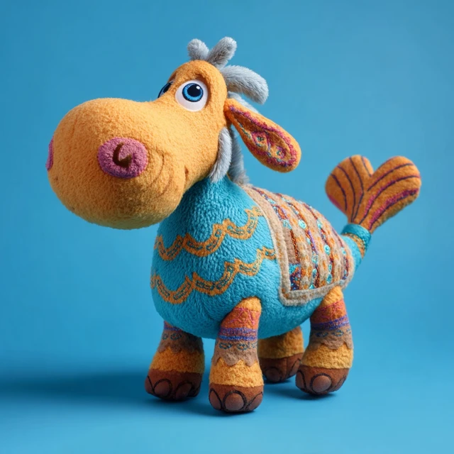 Fantasy Plush Toy Pixar Style with Cow Head Elephant Legs