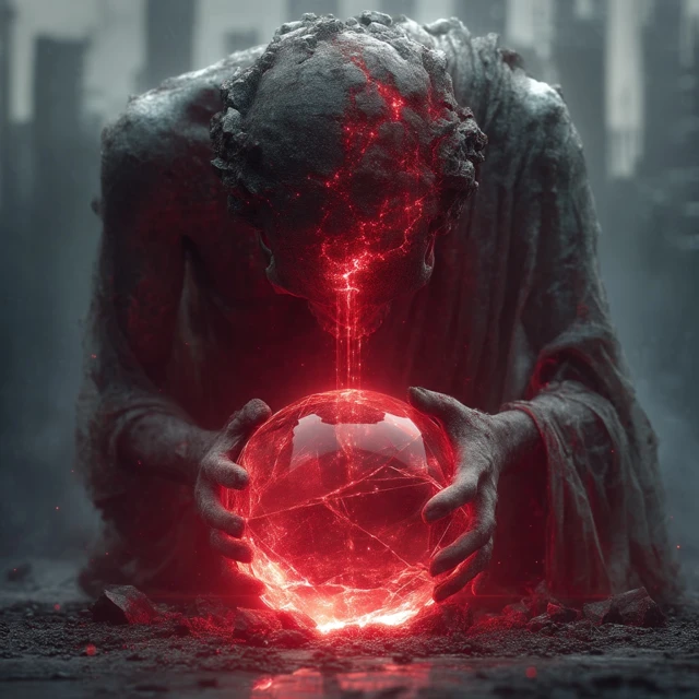 Demonic Orb of Judgement Day Horror Art