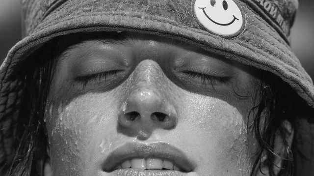 90s Rave Photography Close Up of a Woman