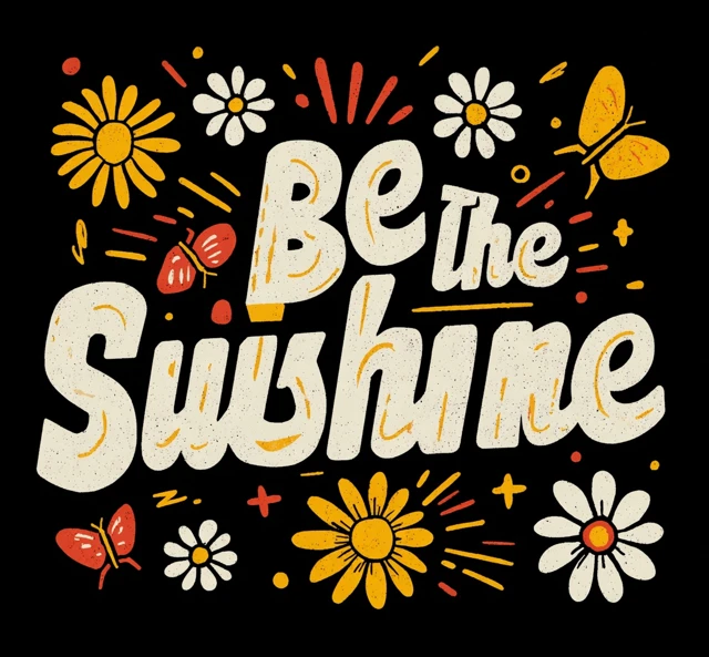 Be the Sunshine Retro TShirt Design