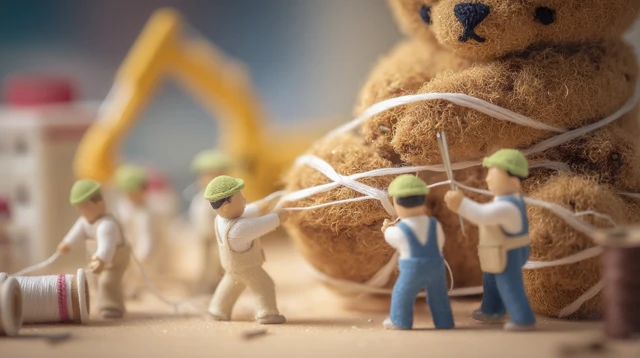 Teddy Bear Workshop: Miniature Workers at Play