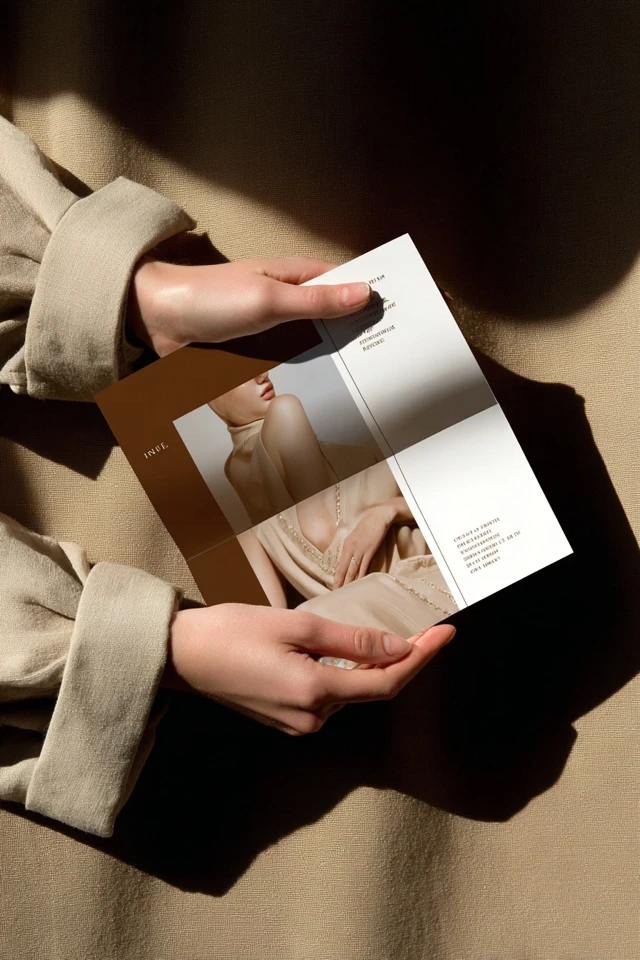 Flyer Mockup in Hands with Natural Light