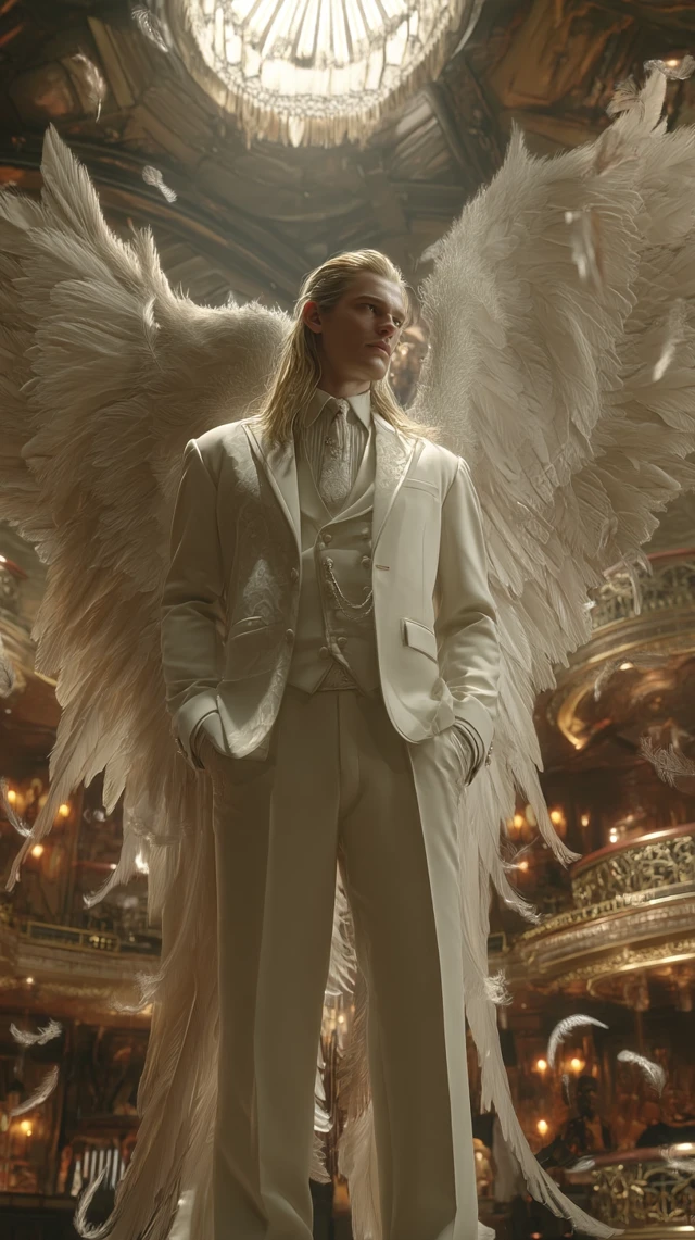 Age of Apocalypse Angel in White Suit - 8K Ultra Detail
