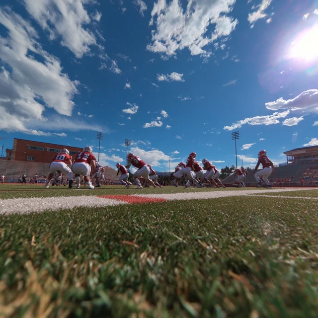 Football Game Sunny Day Perspective