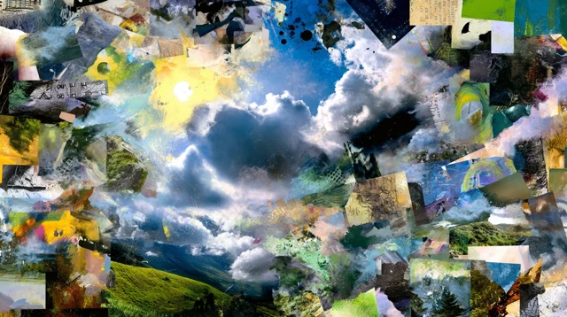 Surreal Collage Art with Emotional Lighting