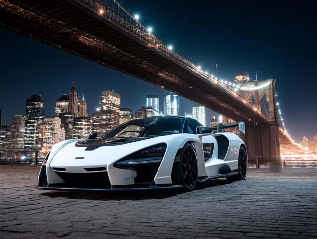 McLaren Senna on Brooklyn Bridge: Stunning Car Photo