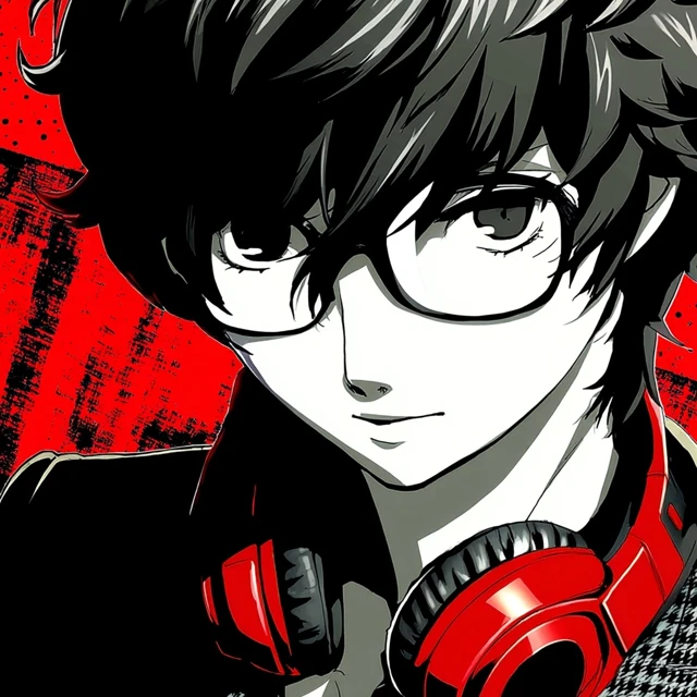 Anime Character with Headphones Album Cover Art