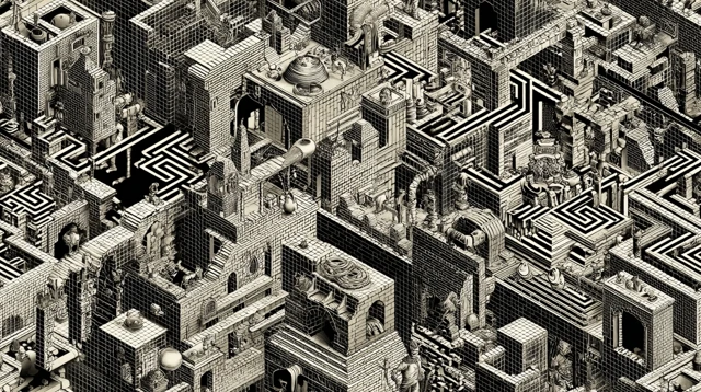 MC Escher Toy Maze 3D Art