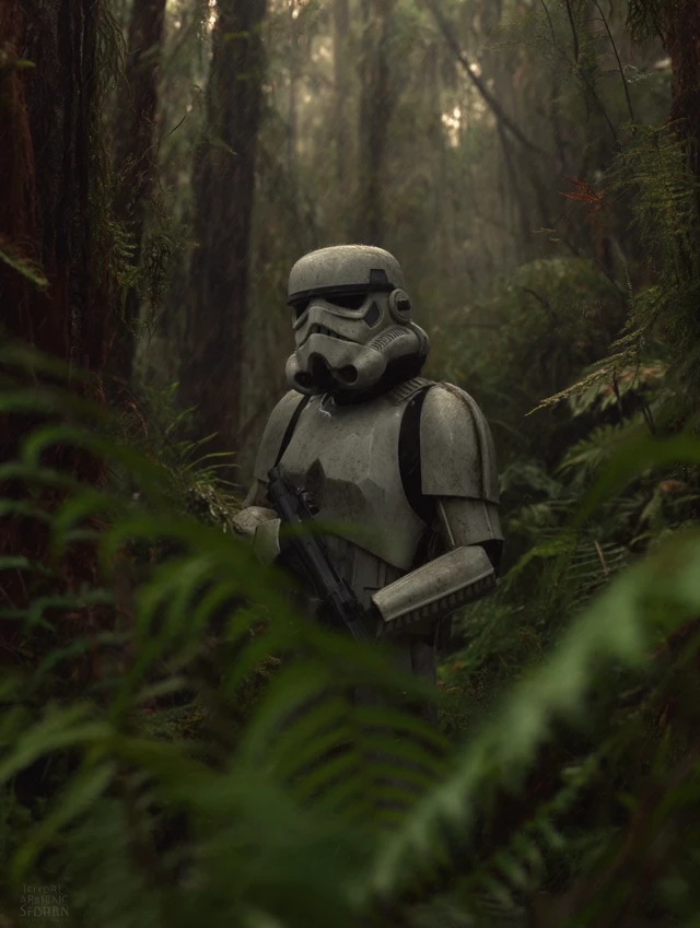 Stormtrooper in a Forest Star Wars Photography