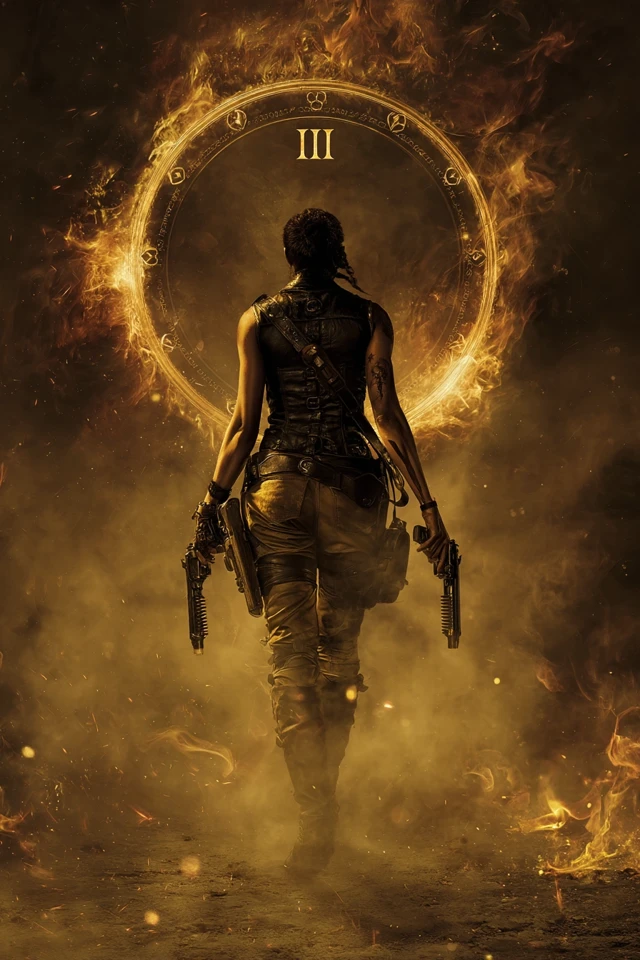 Female Bounty Hunter with Guns Supernatural Halo