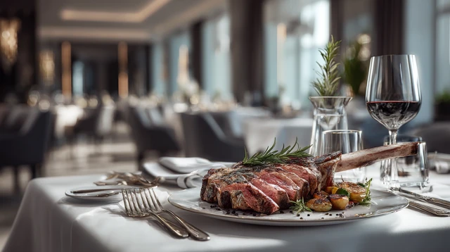 Tomahawk Steak Fine Dining Restaurant Food Photography