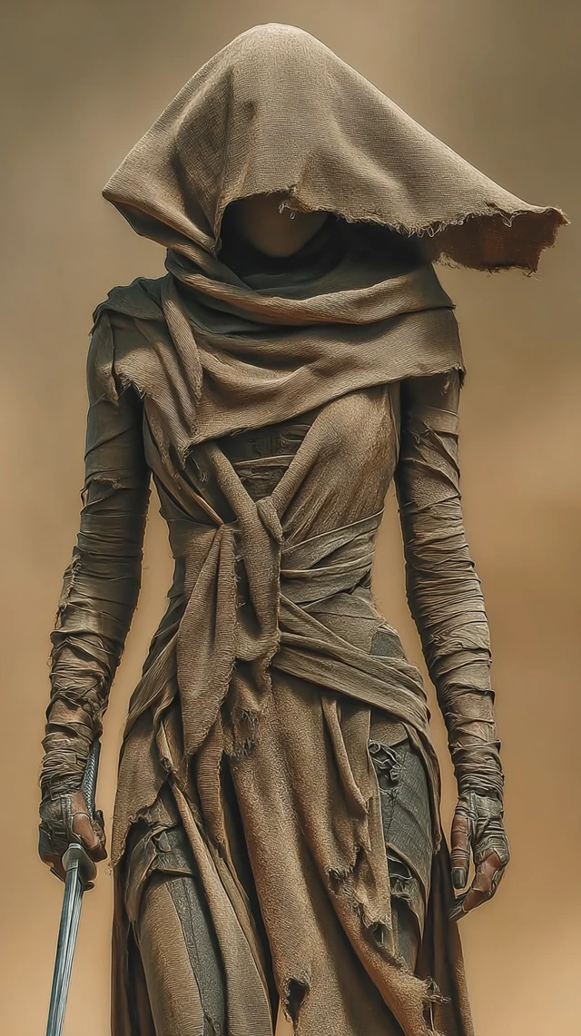 Mysterious Warrior in the Desert - Concept Art