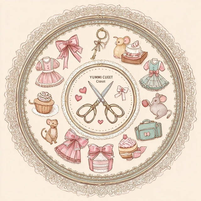Yummi Closet Cute Illustration Vintage Style