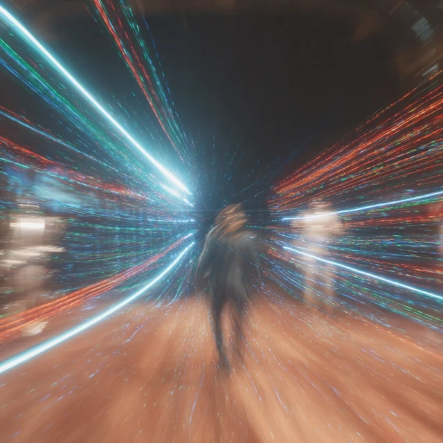 Future Running Light Beams Abstract Image